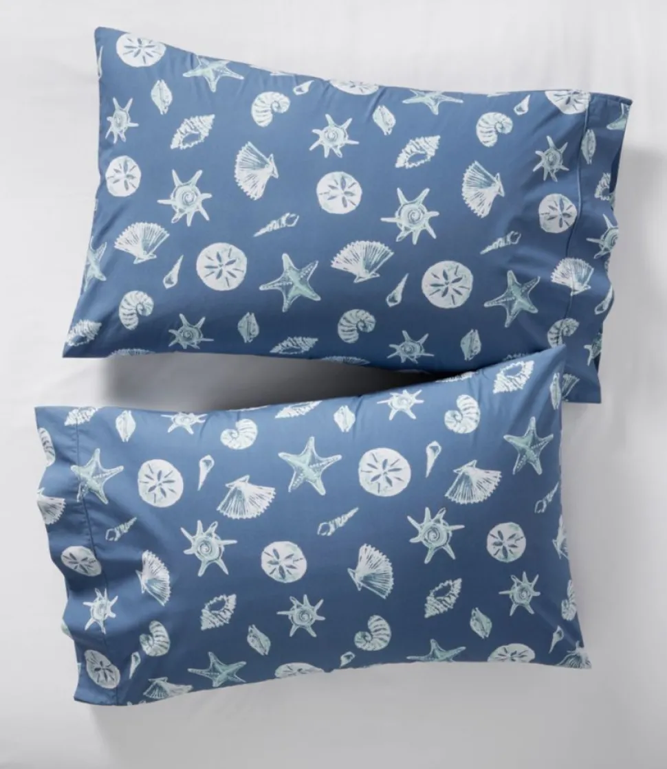 Flash Sale L.L.Bean "Seashell Percale Sheet Collection" MoonlightBlue