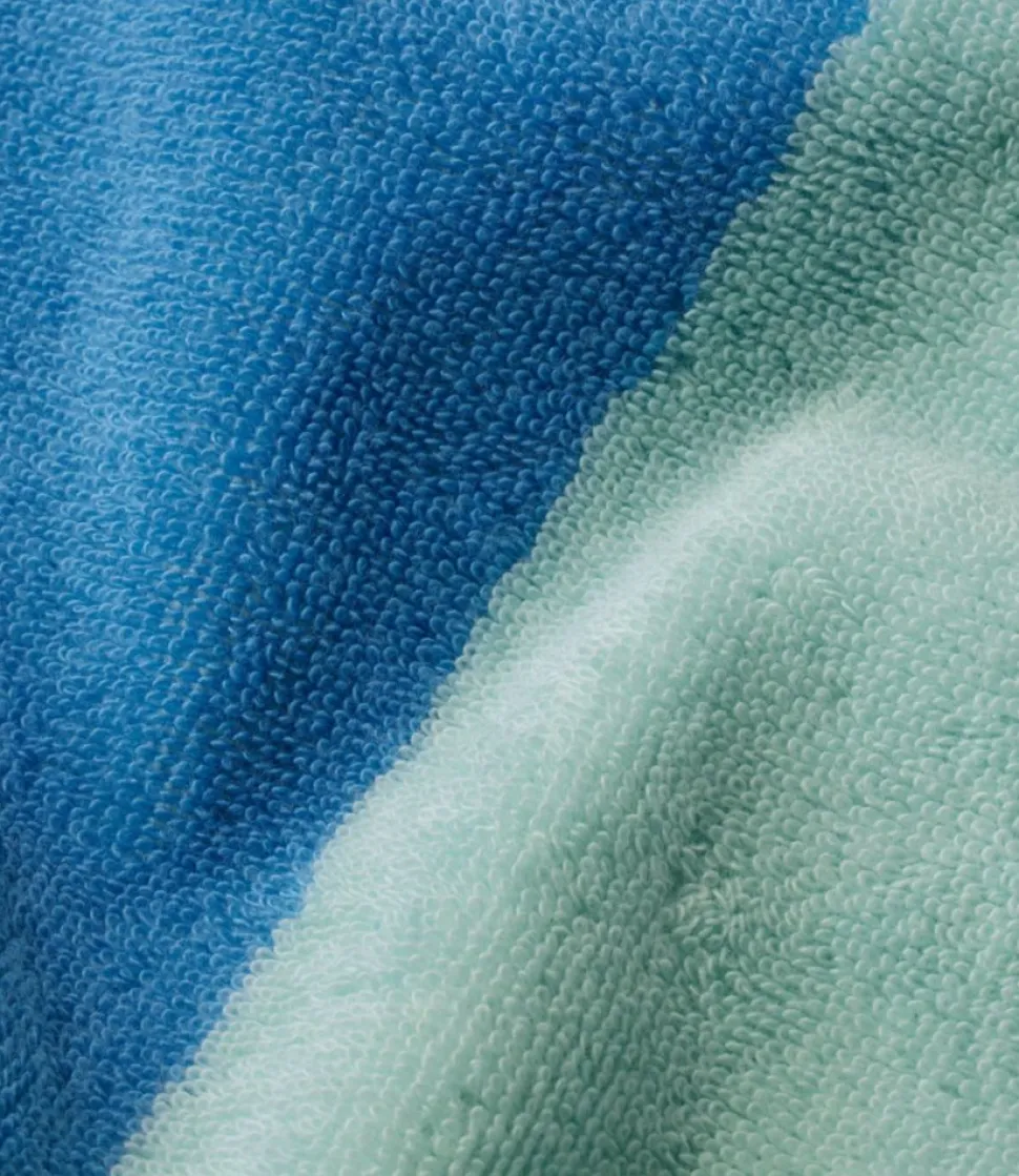 Discount L.L.Bean "Seaside Beach Towel, Colorbars Scenic" CoolSeaBlue