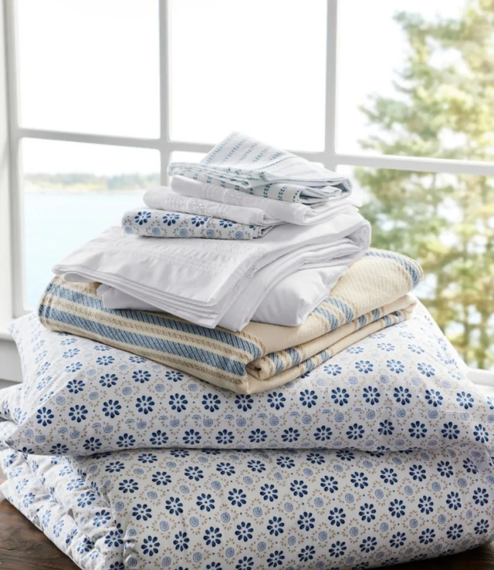 Outlet L.L.Bean "Sunwashed Percale Comforter Cover, Print"