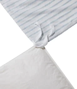 Discount L.L.Bean "Sunwashed Percale Comforter Cover, Stripe Leaf" PeakBlue