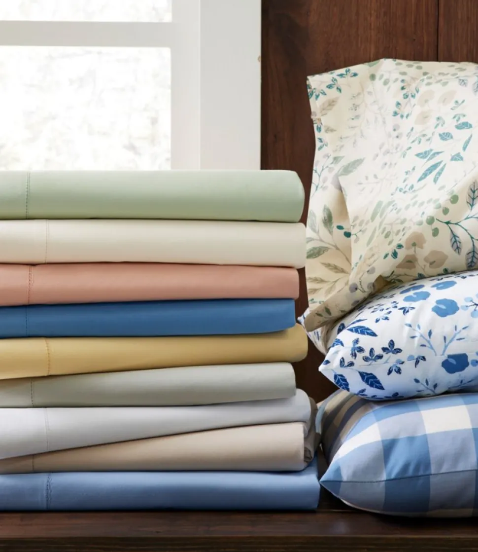 Flash Sale L.L.Bean "280-Thread-Count Pima Cotton Percale Sheet, Fitted"