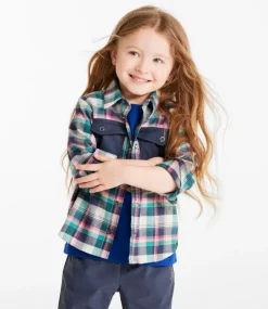 Cheap L.L.Bean "Toddlers' BeanFlex All-Season Flannel Shirt" SilverBirch