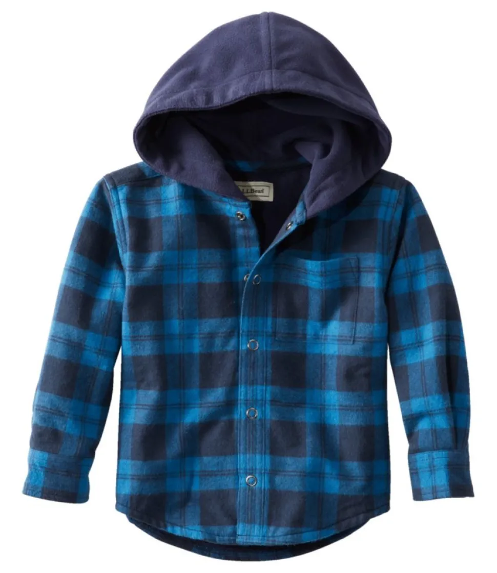 New L.L.Bean "Toddlers' Fleece-Lined Flannel Shirt, Hooded"