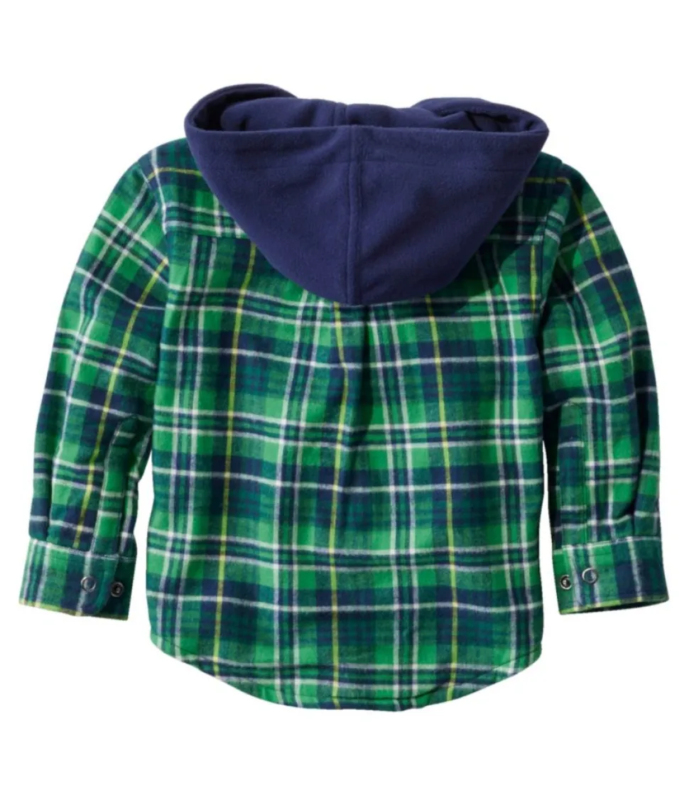 New L.L.Bean "Toddlers' Fleece-Lined Flannel Shirt, Hooded"