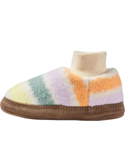 Shop L.L.Bean "Toddlers' Mountain Classic Fleece Slippers, Stripe" CreamMultiStripe