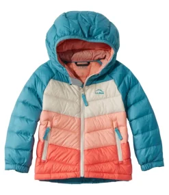 Clearance L.L.Bean "Toddlers' Ultralight 650 Down Jacket, Colorblock" EveningBlueColorBlock