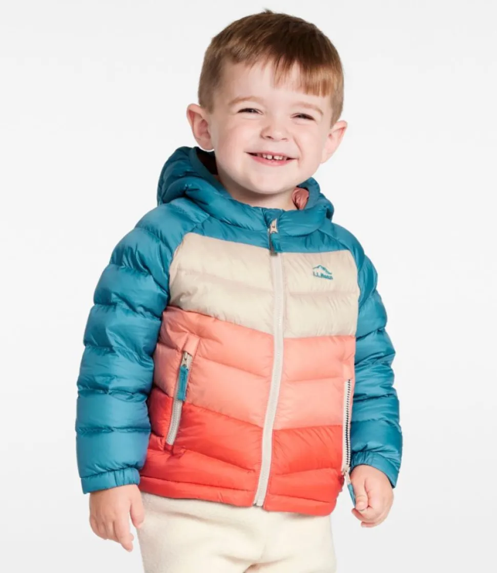 Clearance L.L.Bean "Toddlers' Ultralight 650 Down Jacket, Colorblock" EveningBlueColorBlock