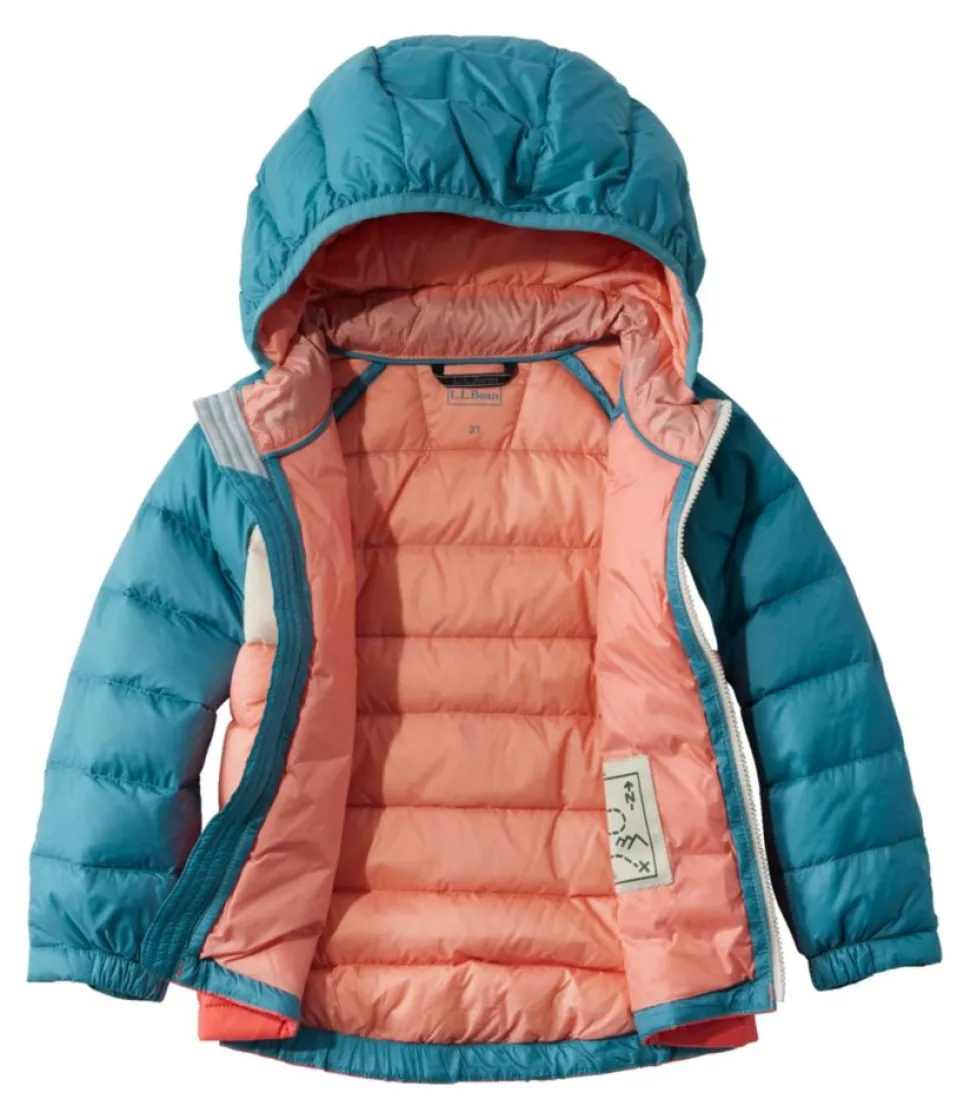 Clearance L.L.Bean "Toddlers' Ultralight 650 Down Jacket, Colorblock" EveningBlueColorBlock