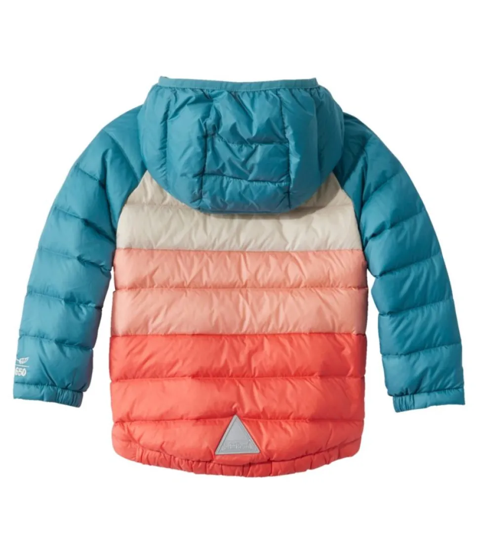 Clearance L.L.Bean "Toddlers' Ultralight 650 Down Jacket, Colorblock" EveningBlueColorBlock