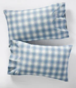 Online L.L.Bean "Ultrasoft Comfort Flannel Pillowcases, Check Set of Two"