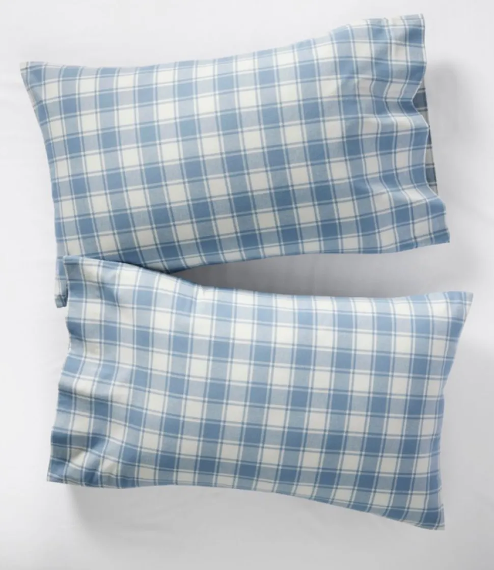 Online L.L.Bean "Ultrasoft Comfort Flannel Pillowcases, Check Set of Two"