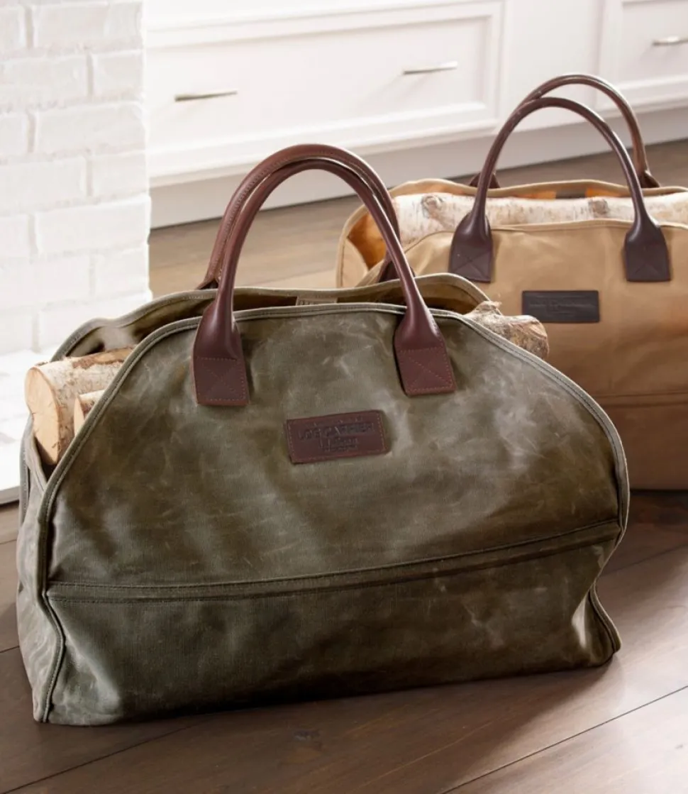 Flash Sale L.L.Bean "Waxed-Canvas Log Carrier"