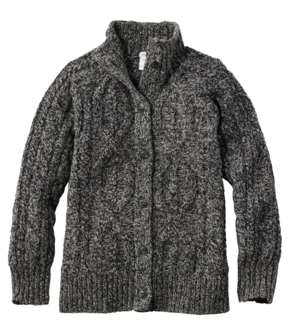 Store L.L.Bean "Women's 1912 Heritage Wool Blend Mockneck Cardigan"