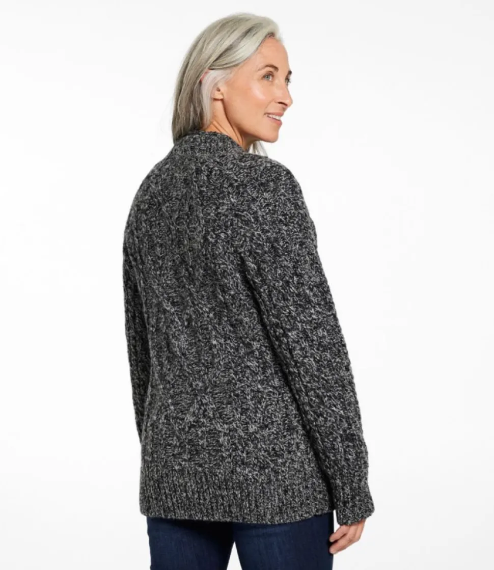 Store L.L.Bean "Women's 1912 Heritage Wool Blend Mockneck Cardigan"