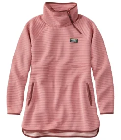 New L.L.Bean "Women's Airlight Knit Asymmetrical Quarter-Zip Tunic" BlushHeather
