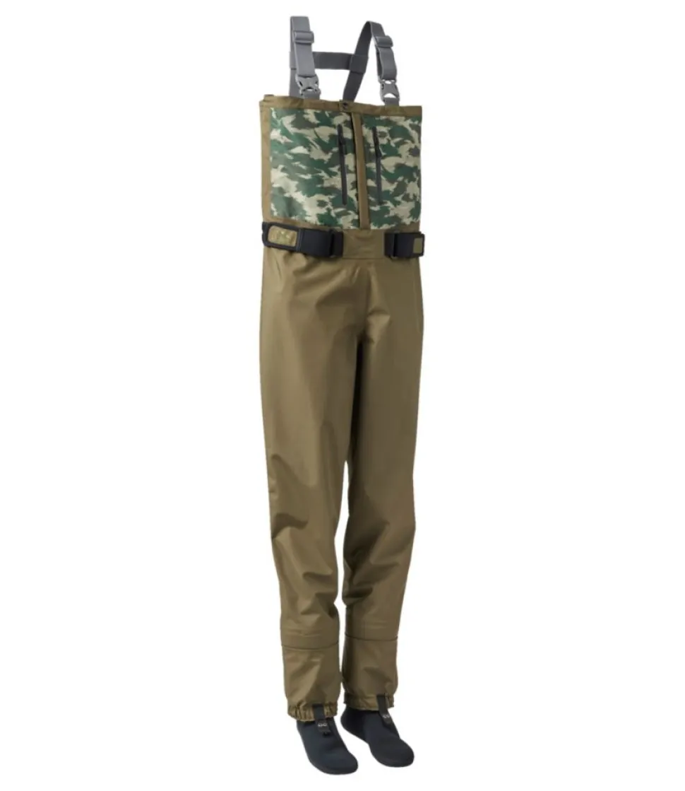 Cheap L.L.Bean "Women's Angler Stockingfoot Waders with Super Seam" KelpGreen