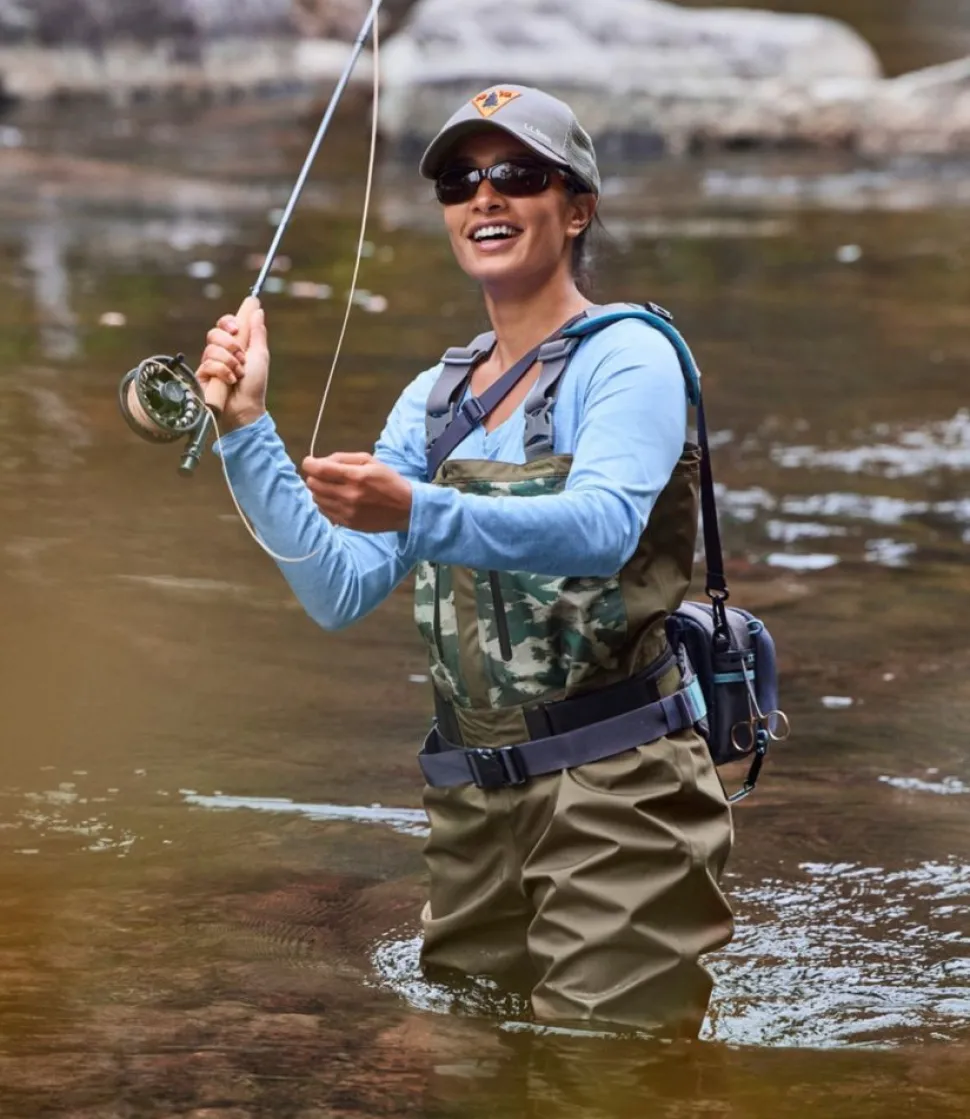 Cheap L.L.Bean "Women's Angler Stockingfoot Waders with Super Seam" KelpGreen
