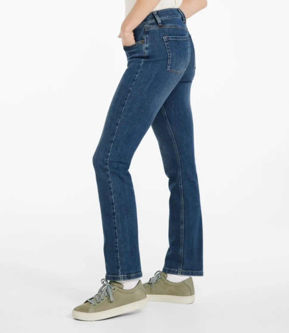 Online L.L.Bean "Women's BeanFlex® Jeans, Mid-Rise Straight-Leg"