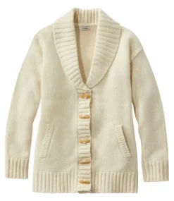Shop L.L.Bean "Women's Bean's Classic Ragg Wool Sweater, Cardigan" Undyed