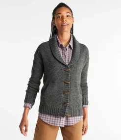 Shop L.L.Bean "Women's Bean's Classic Ragg Wool Sweater, Cardigan" Undyed