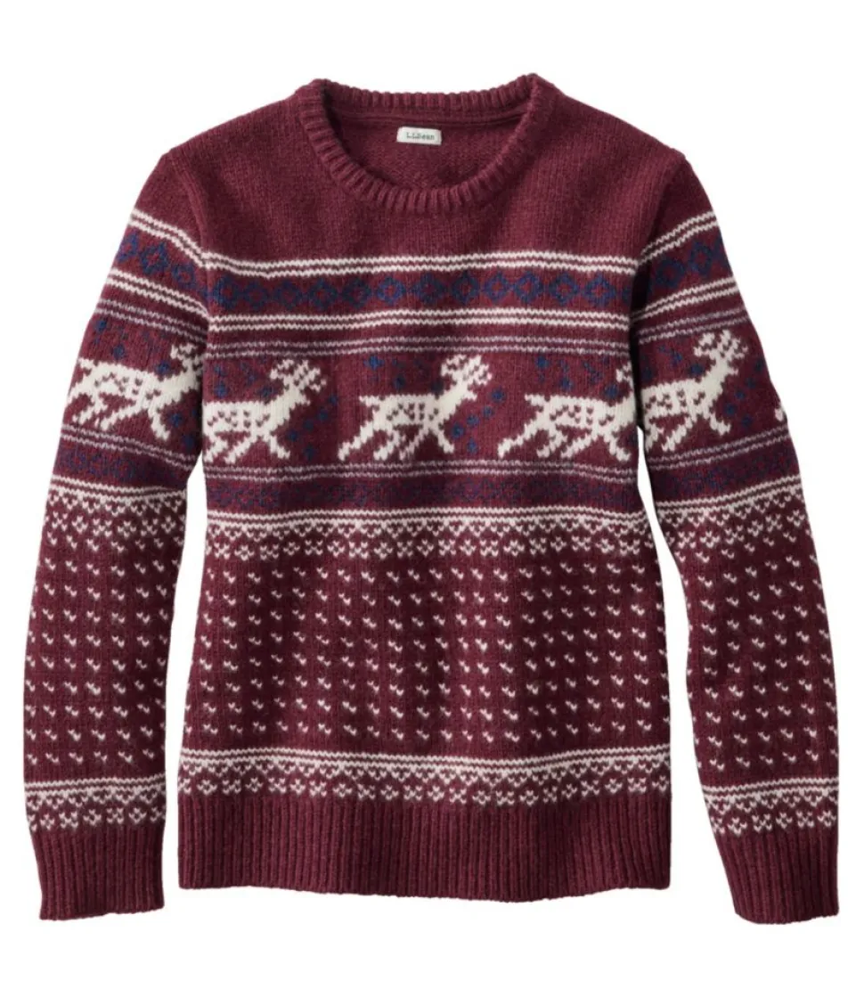 Store L.L.Bean "Women's Bean's Classic Ragg Wool Crewneck Intarsia Sweater"