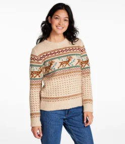 Store L.L.Bean "Women's Bean's Classic Ragg Wool Crewneck Intarsia Sweater"