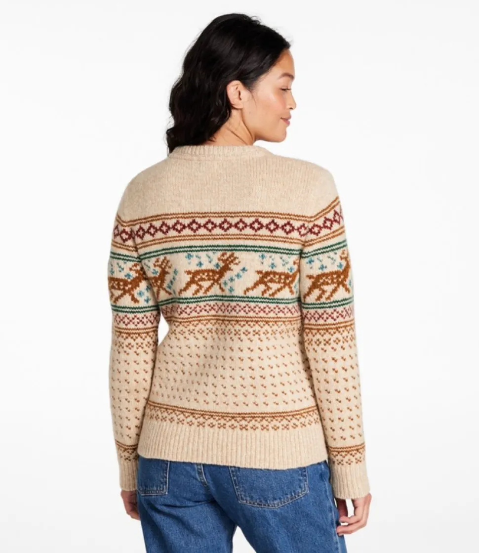 Store L.L.Bean "Women's Bean's Classic Ragg Wool Crewneck Intarsia Sweater"