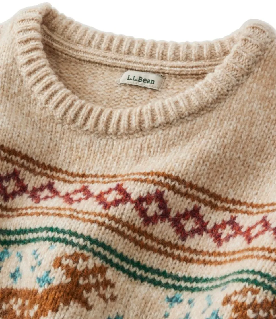 Store L.L.Bean "Women's Bean's Classic Ragg Wool Crewneck Intarsia Sweater"