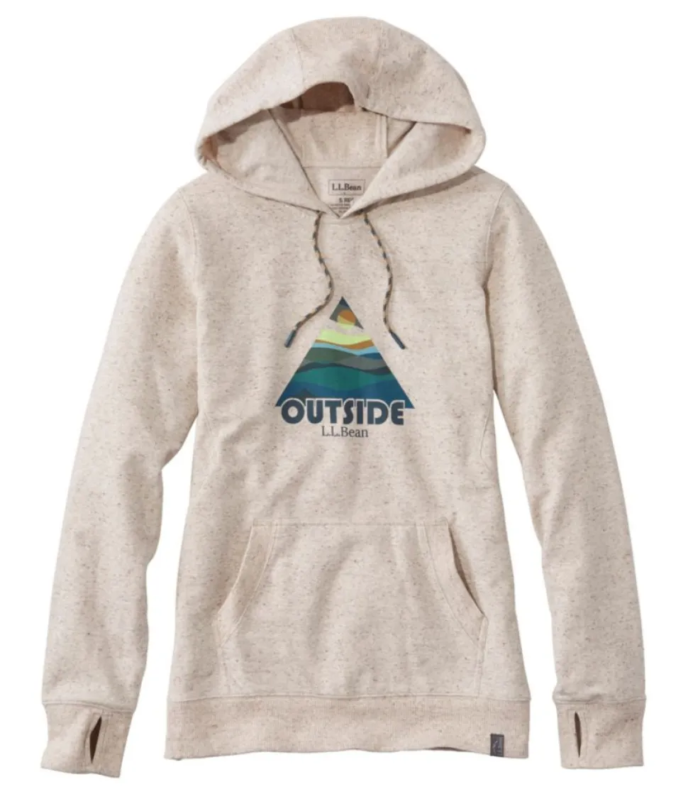 Store L.L.Bean "Women's Bean's Cozy Camp Hoodie" GrayHeatherSkyGraphic