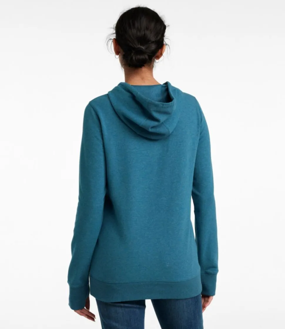 Store L.L.Bean "Women's Bean's Cozy Camp Hoodie" GrayHeatherSkyGraphic