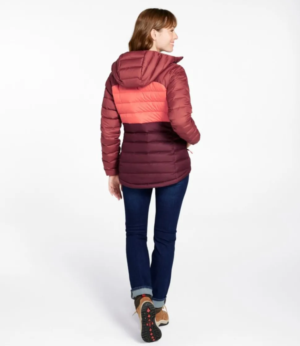 Fashion L.L.Bean "Women's Bean's Down Hooded Jacket, Colorblock"