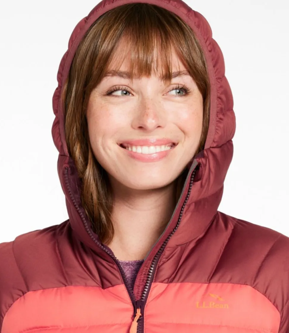 Fashion L.L.Bean "Women's Bean's Down Hooded Jacket, Colorblock"