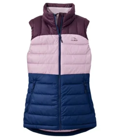 Discount L.L.Bean "Women's Bean's Down Vest, Colorblock"