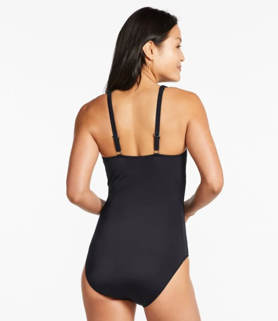 Cheap L.L.Bean "Women's BeanSport Swimwear, Squareneck Tanksuit" Black
