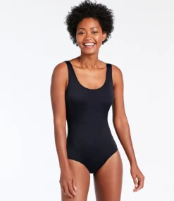 Best L.L.Bean "Women's BeanSport Swimwear, Scoopneck Tanksuit" Black