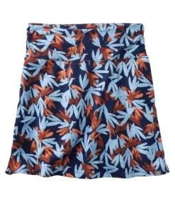 Cheap L.L.Bean "Women's Beech Point Skirt, Print" DarkestNavyLeafMulti