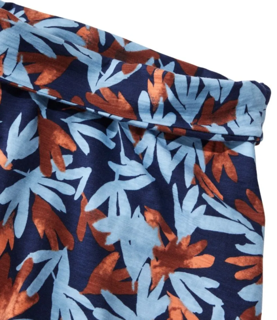 Cheap L.L.Bean "Women's Beech Point Skirt, Print" DarkestNavyLeafMulti