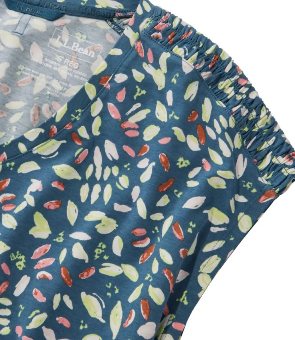 Best L.L.Bean "Women's Beyond Soft V-Neck Tee, Short-Sleeve Print"
