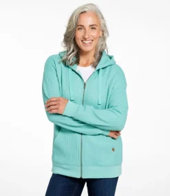 Flash Sale L.L.Bean "Women's Birchwood Brushed Waffle Full-Zip Hoodie"