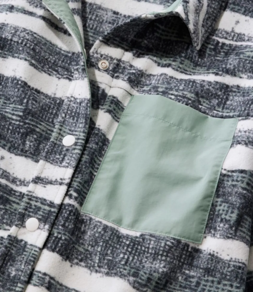 Store L.L.Bean "Women's Camp Fleece Overshirt, Print" ShoreCamo