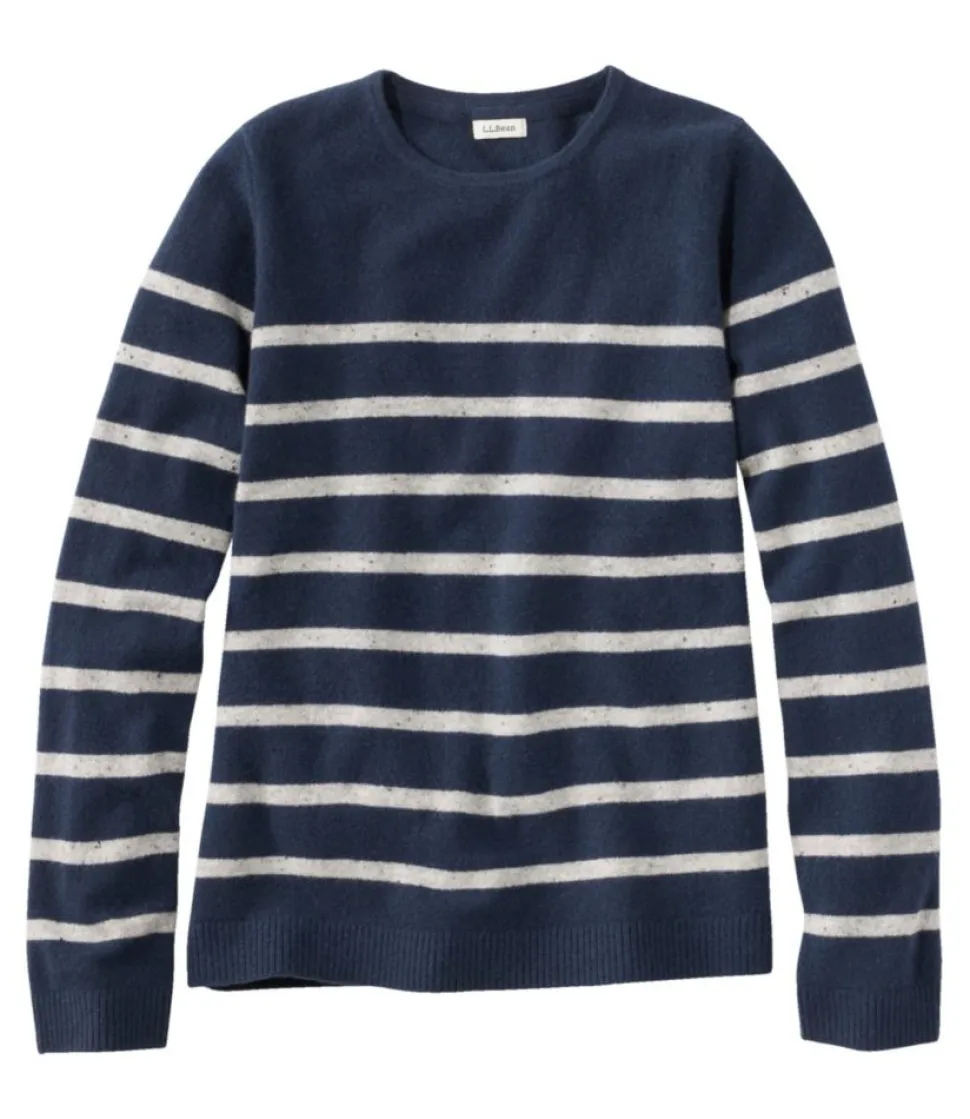 Online L.L.Bean "Women's Classic Cashmere Sweater, Crewneck Stripe"