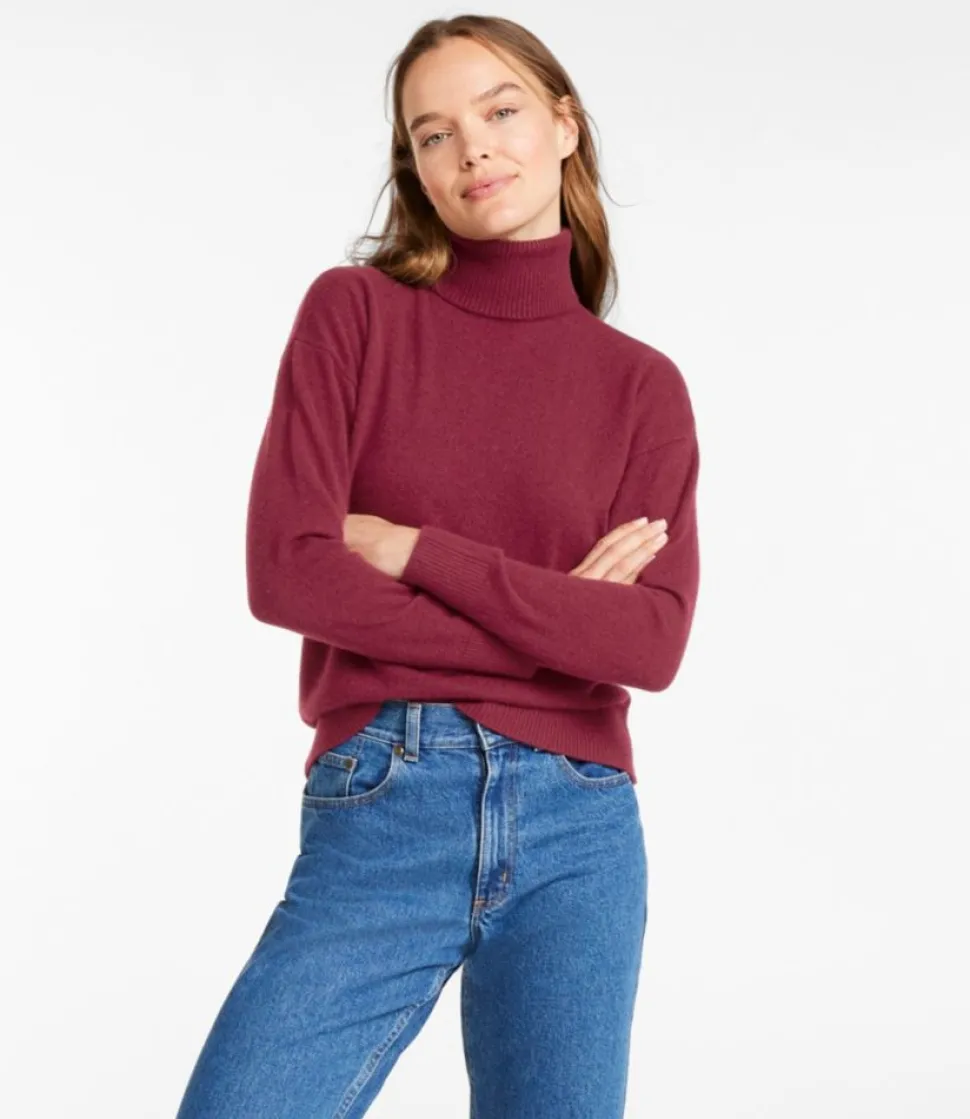 Sale L.L.Bean "Women's Classic Cashmere Sweater, Turtleneck"
