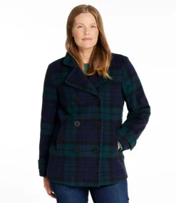 Discount L.L.Bean "Women's Classic Lambswool Peacoat, Pattern"