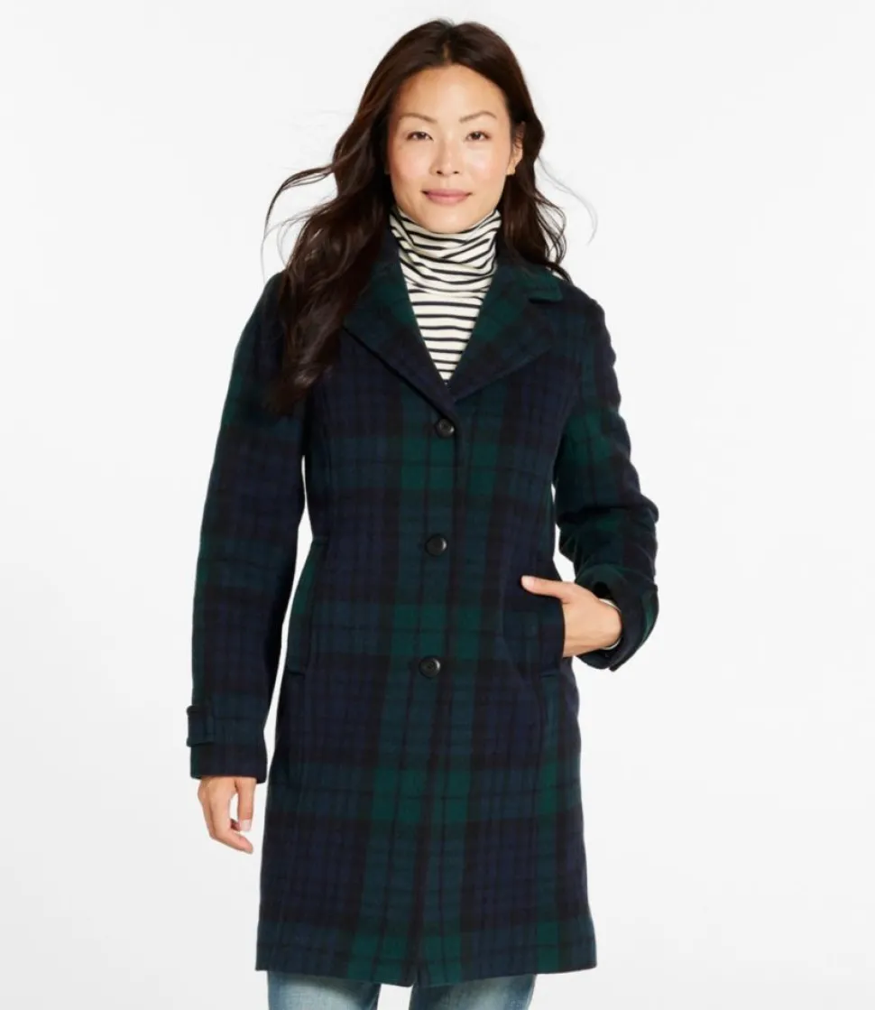 Best L.L.Bean "Women's Classic Lambswool Polo Coat, Three-Quarter, Pattern"
