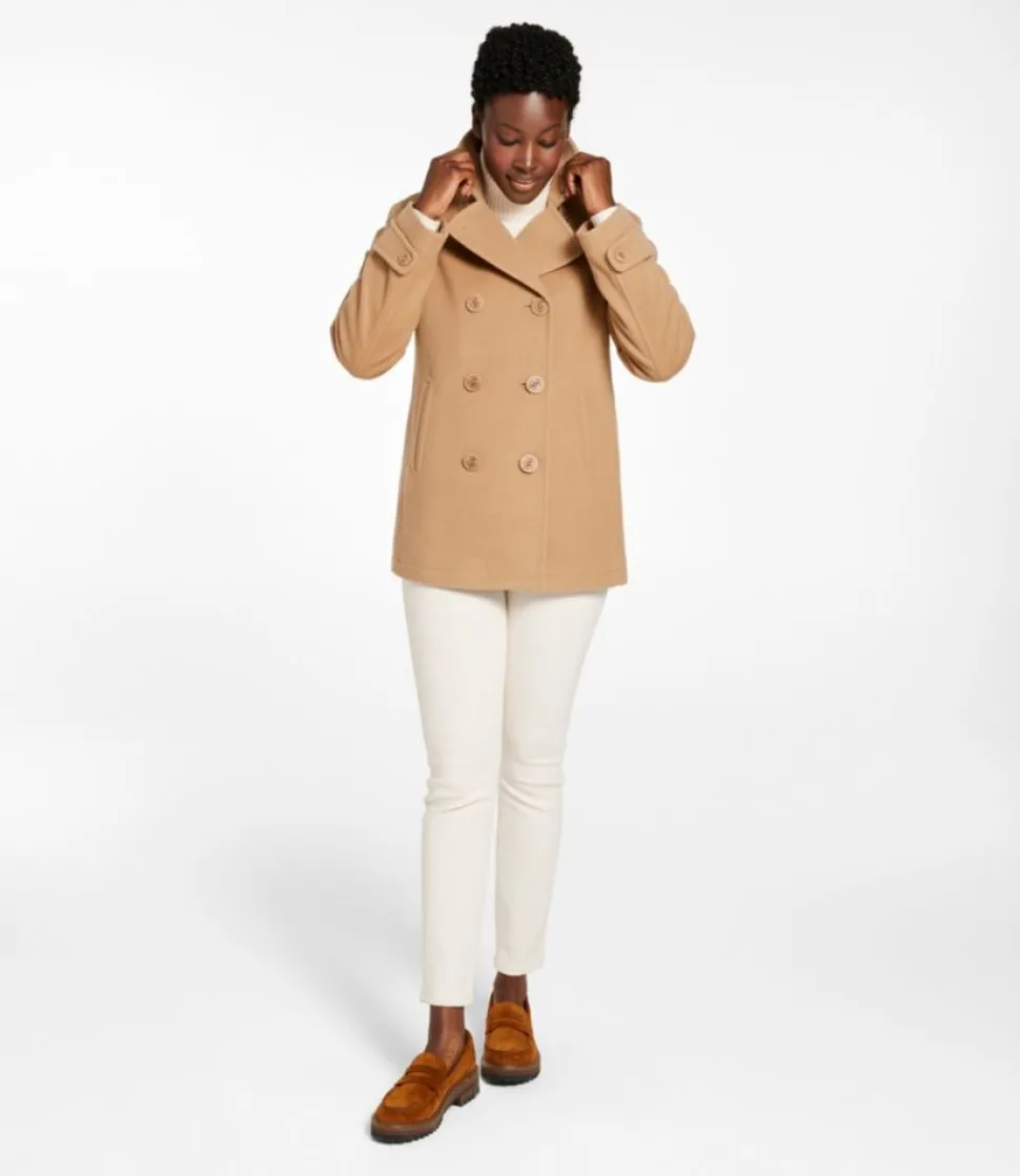 Fashion L.L.Bean "Women's Classic Lambswool Peacoat"
