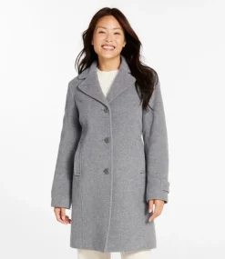 Hot L.L.Bean "Women's Classic Lambswool Polo Coat, Three-Quarter"
