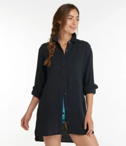 Clearance L.L.Bean "Women's Cloud Gauze Cover-Up Shirt" White