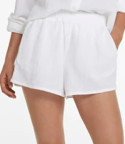 Flash Sale L.L.Bean "Women's Cloud Gauze Cover-Up Shorts" White