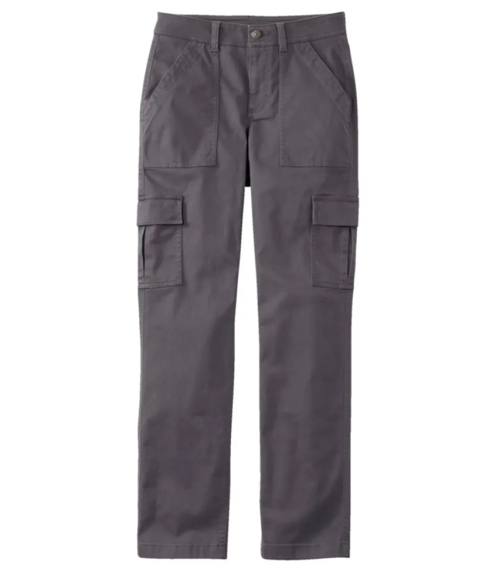 Discount L.L.Bean "Women's Comfort Stretch Pants, Mid-Rise Straight-Leg Cargo"
