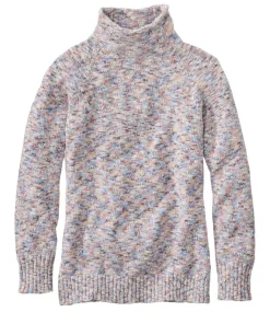 Shop L.L.Bean "Women's Cotton Ragg Sweater, Funnelneck Pullover Space-Dye"